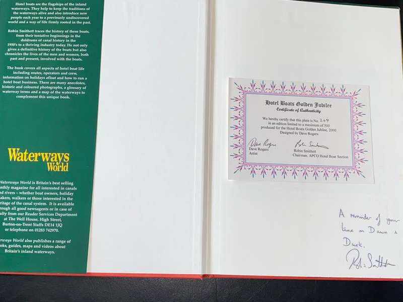 PRECIOUS CARGO 50 YEARS OF HOTEL BOATS BY ROBIN SMITHETT SIGNED