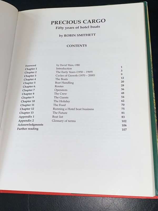 PRECIOUS CARGO 50 YEARS OF HOTEL BOATS BY ROBIN SMITHETT SIGNED
