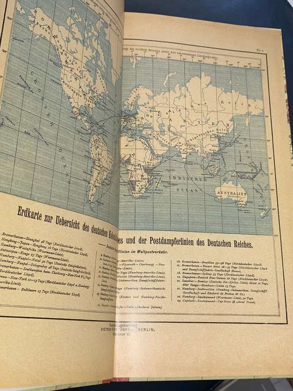 KLEINER DEUTSCHER KOLONIALATLAS HERAUSGEGEBEN VON DER DEUTSCHEN KOLONIALGESELLSCHAFT BERLIN 1899