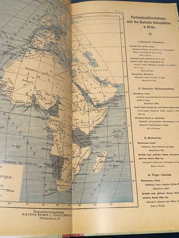 KLEINER DEUTSCHER KOLONIALATLAS HERAUSGEGEBEN VON DER DEUTSCHEN KOLONIALGESELLSCHAFT BERLIN 1899