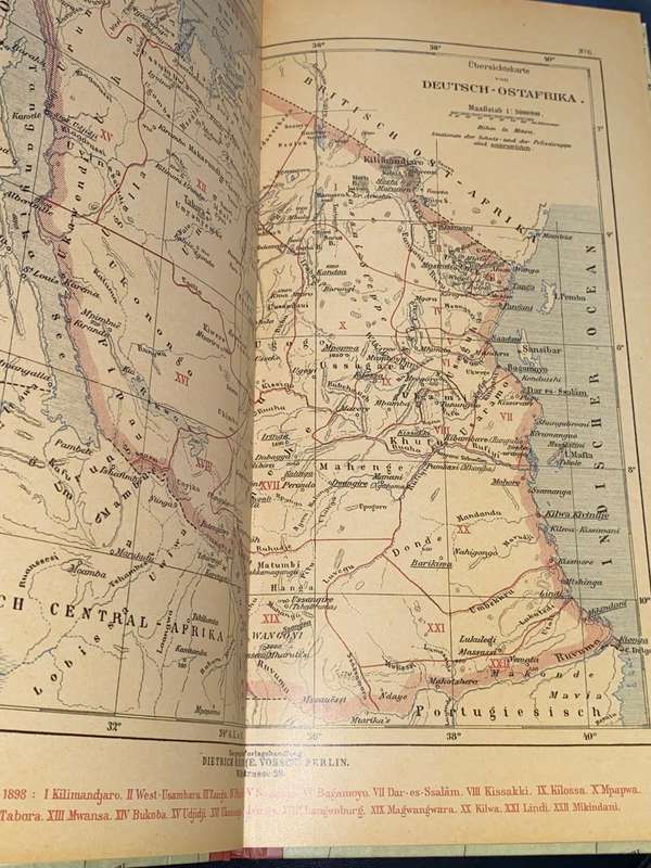KLEINER DEUTSCHER KOLONIALATLAS HERAUSGEGEBEN VON DER DEUTSCHEN KOLONIALGESELLSCHAFT BERLIN 1899