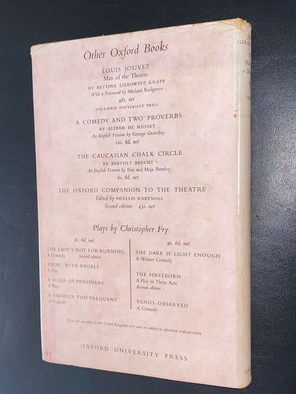 JEAN GIRAUDOUX THE MAKING OF A DRAMATIST BY DONALD INSKIP SIGNED