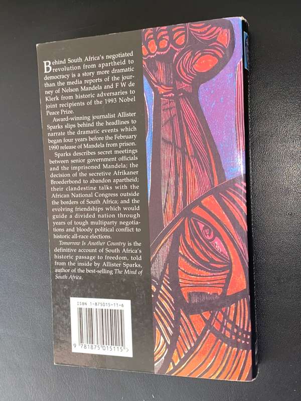 TOMORROW IS ANOTHER COUNTRY BY ALLISTER SPARKS SIGNED