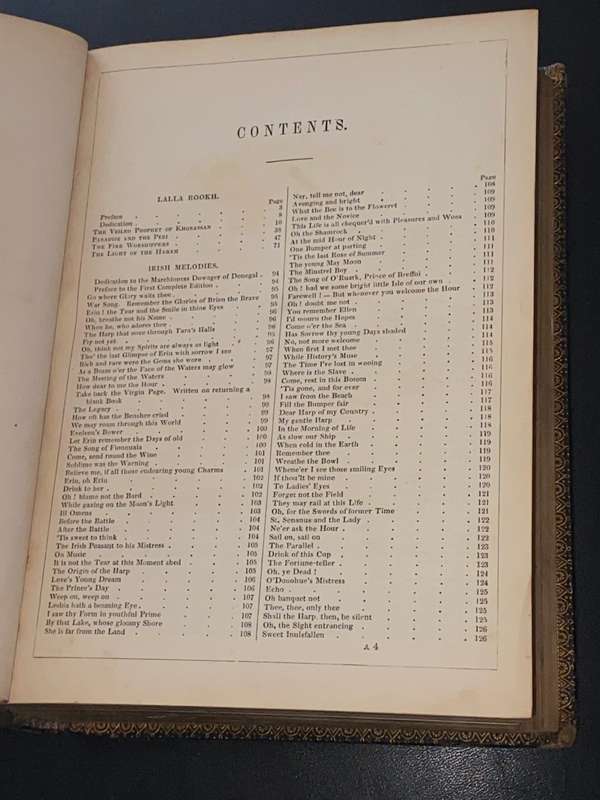 THE POETICAL WORKS OF THOMAS MOORE COMPLETE IN ONE VOLUME 1860