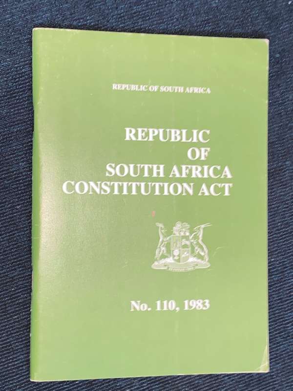 REPUBLIC OF SOUTH AFRICA CONSTITUTION ACT NO. 110, 1983