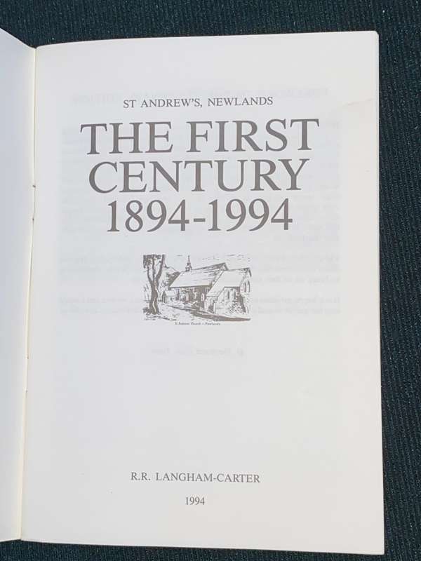 ST. ANDREWS NEWLANDS THE FIRST CENTURY 1894-1994 BY R.R. LANGHAM-CARTER