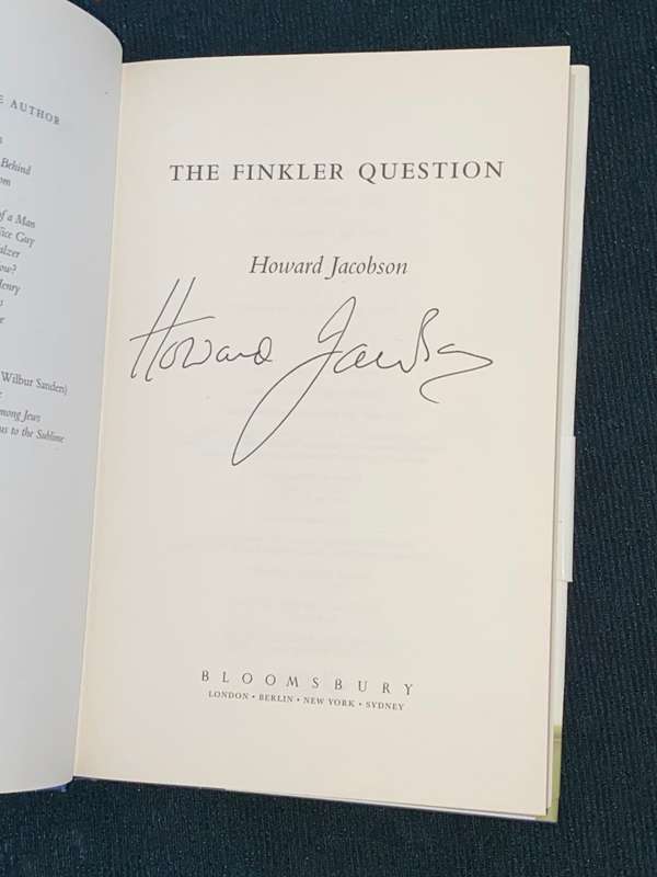 THE FINKLER QUESTION BY HOWARD JACOBSON SIGNED COPY