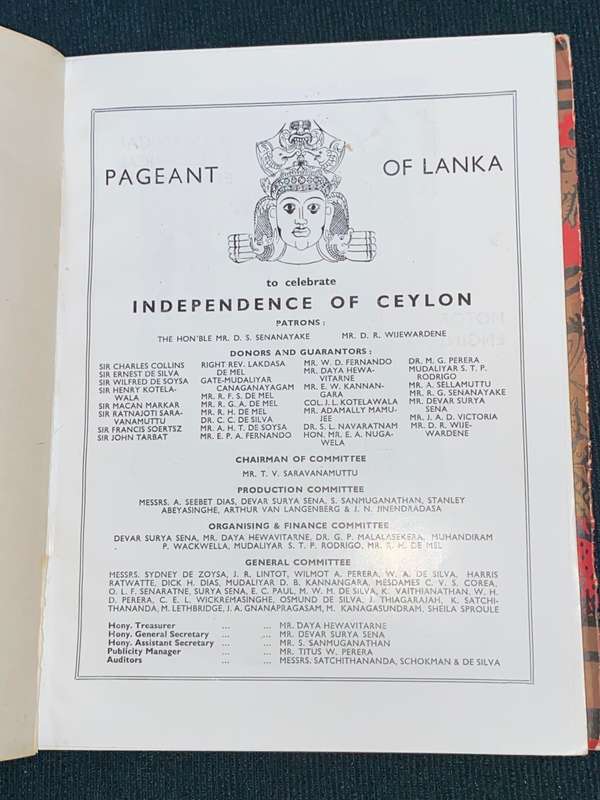 PAGEANT OF LANKS TO CELEBRATE THE INDEPENDENCE OF CEYLON 1948