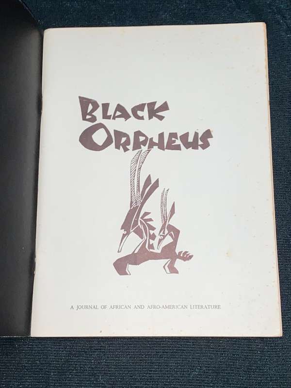 BLACK ORPHEUS A JOURNAL OF AFRICAN AND AFRO-AMERICAN LITERATURE NO.8 and 3 other titles