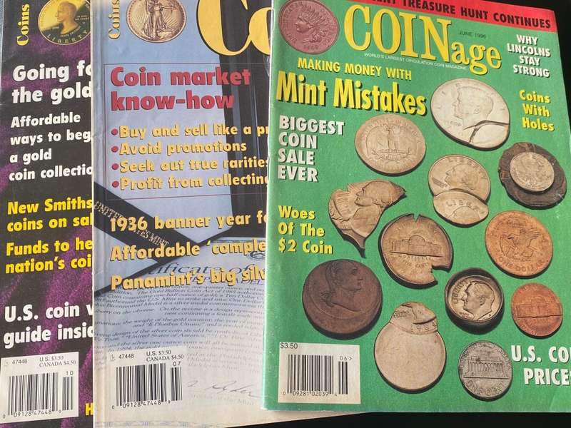 VINTAGE COIN MAGAZINES X 3