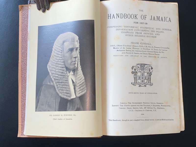 THE HANDBOOK OF JAMAICA 1937-38 BY FRANK CUNDALL