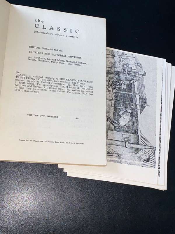 THE CLASSIC JOHANNESBURG QUARTERLY VOL1 #1 1963
