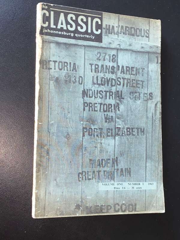 THE CLASSIC JOHANNESBURG QUARTERLY VOL1 #2 1963