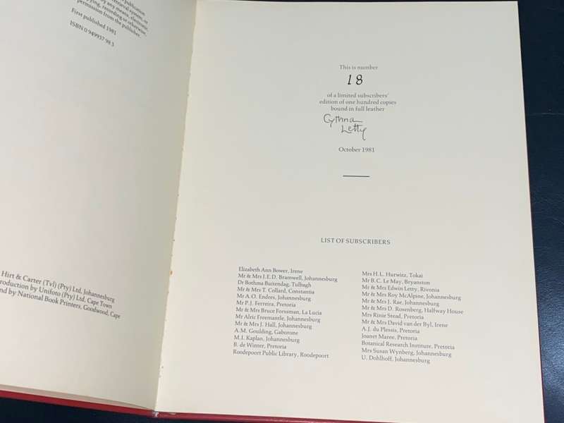 CHILDREN OF THE HOURS BY CYNTHIA LETTY SIGNED LIMITED EDITION IN FULL LEATHER 18/100