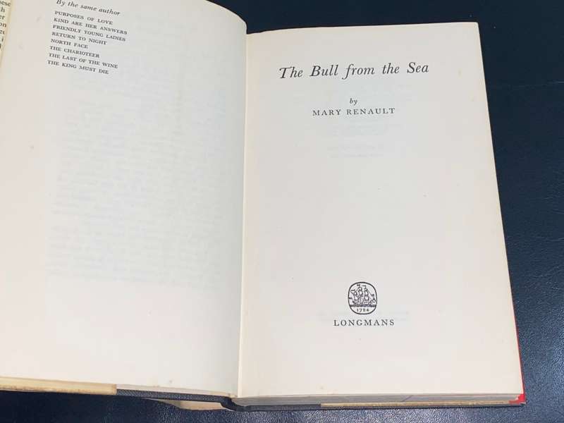 THE BULL FROM THE SEA BY MARY RENAULT SIGNED
