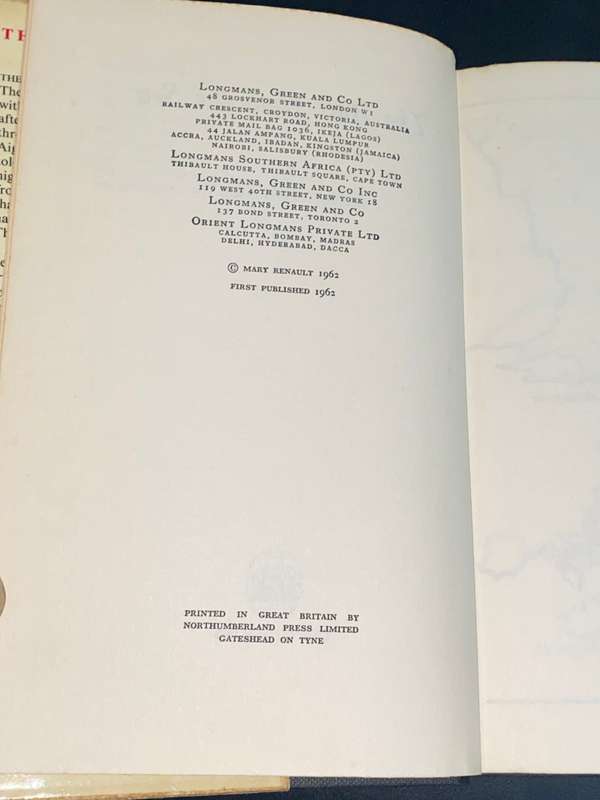 THE BULL FROM THE SEA BY MARY RENAULT SIGNED