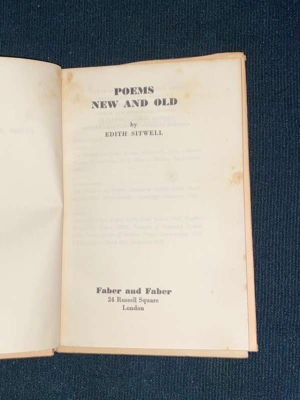 POEMS NEW & OLD BY EDITH SITWELL