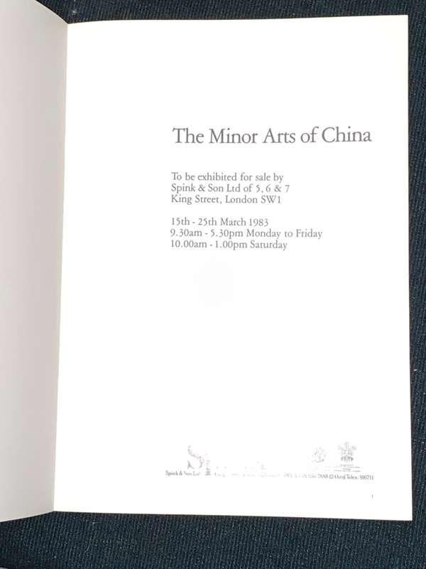 THE MINOR ARTS OF CHINA SPINK & SONS 3 VOLS