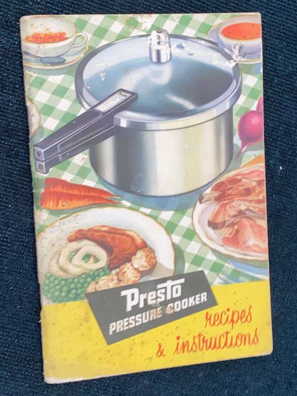 VINTAGE PRESTO PRESSURE COOKER RECIPES & INSTRUCTIONS