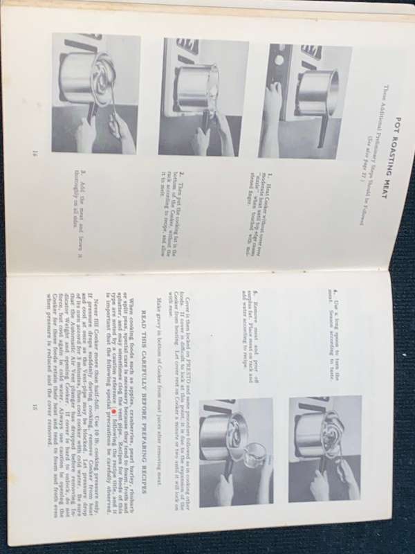 VINTAGE PRESTO PRESSURE COOKER RECIPES & INSTRUCTIONS