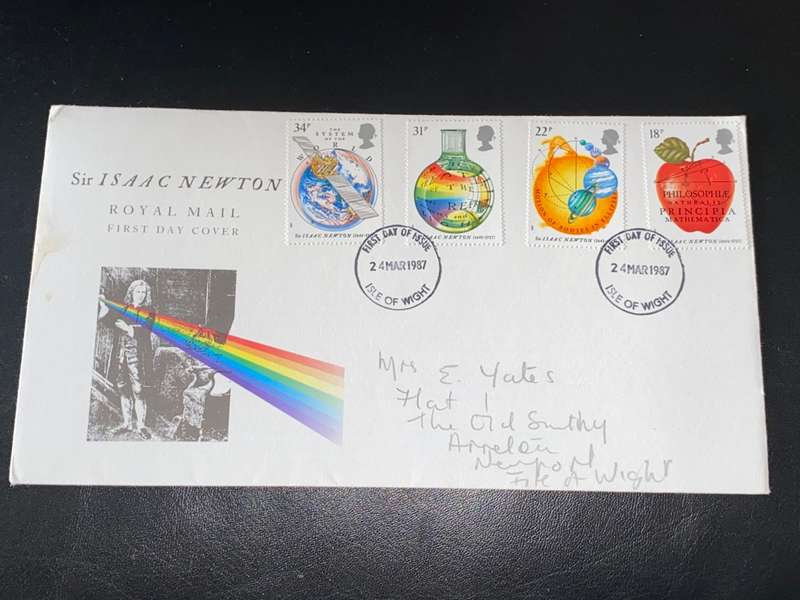 ROYAL MAIL SIR ISAAC NEWTON FIRST DAY COVER MARCH 1987