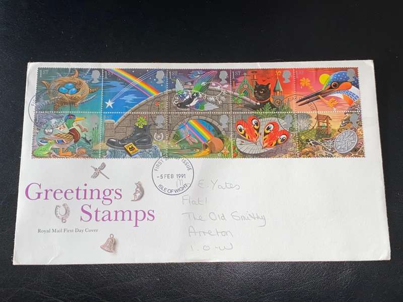 ROYAL MAIL GREETINGS STAMPS FIRST DAY COVER FEB 1991