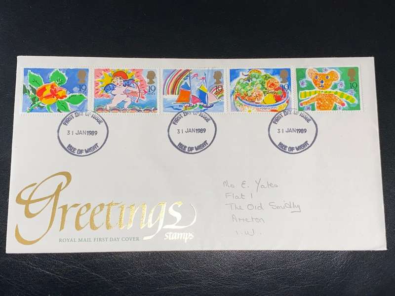 ROYAL MAIL GREETINGS STAMPS FIRST DAY COVER JAN 1989