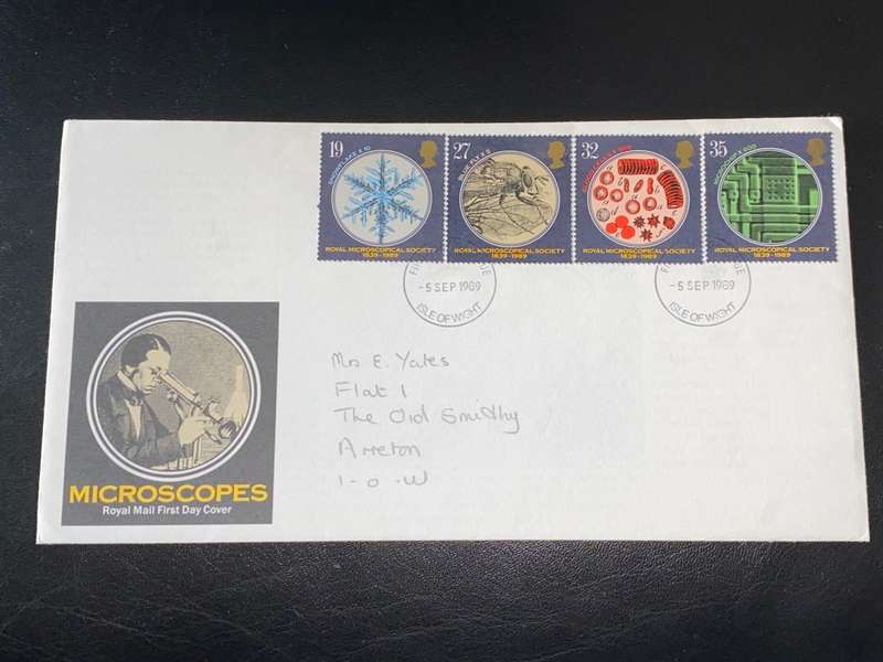 ROYAL MAIL A MICROSCOPES FIRST DAY COVER SEPT 1989