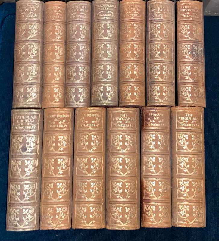 WILLIAM MAKEPEACE THACKERAY CAXTON LONDON 13 VOLUMES CIRCA 1900