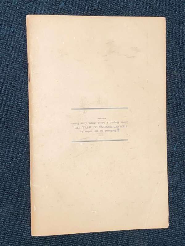 EMPIRE UNITY THE DOMINION PARTY OF SOUTH AFRICA BY C.W.A. COULTER 1944