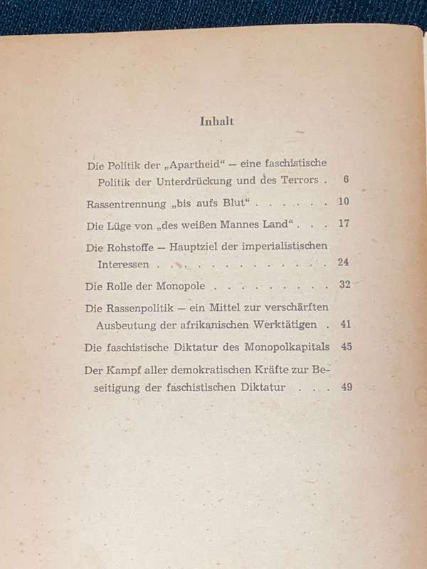 APARTHEID REGIERT SUDAFRIKA - WOLFGANG SCHULER