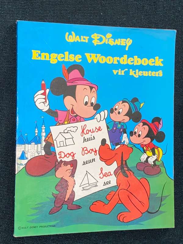 WALT DISNEY ENGELSE WOORDEBOEK VIR KLEUTERS 1976