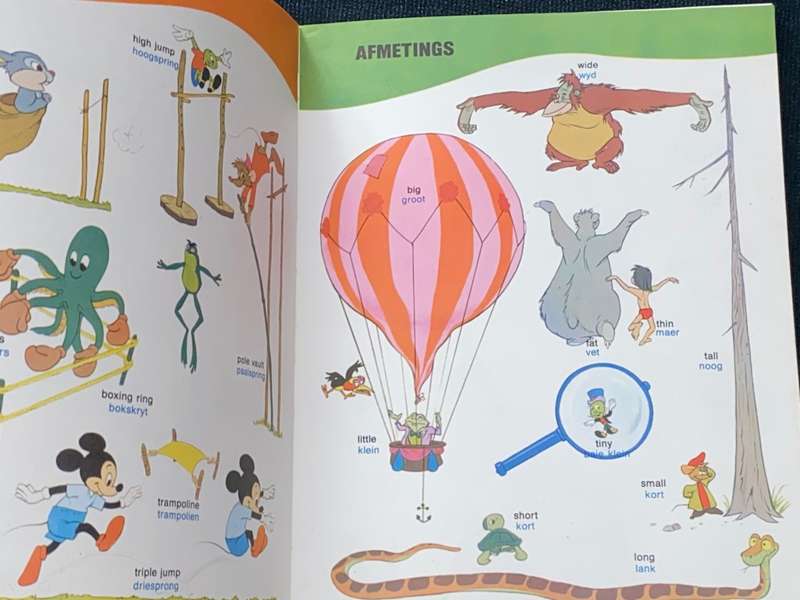 WALT DISNEY ENGELSE WOORDEBOEK VIR KLEUTERS 1976