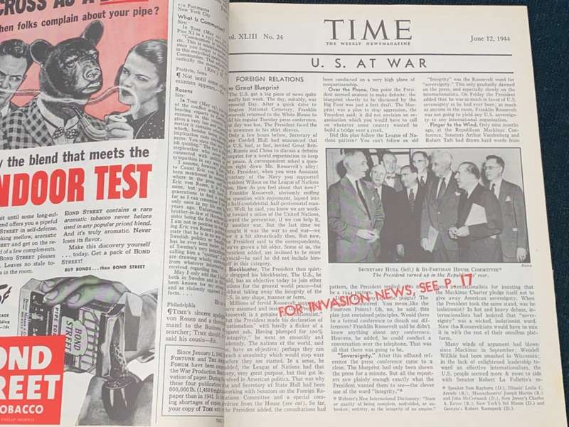 THE TIME THE WEEKLY NEWS MAGAZINE 12 JUNE 1944