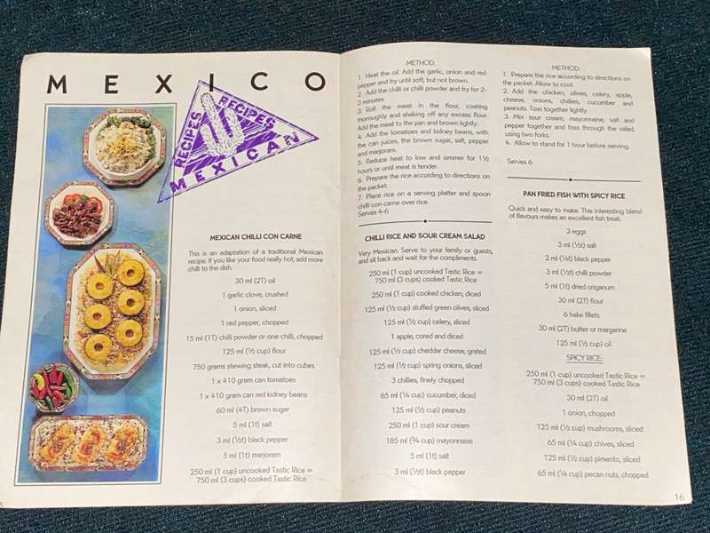 TASTIC PASSPORT WORLD OF MEALS RECIPE BOOKLET