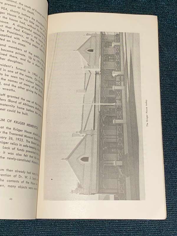 KRUGER HOUSE PRETORIA A BROCHURE FOR VISITORS BY DR W.J. DE KOCK