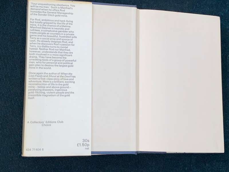 GOLD MINE BY WILBUR SMITH 1970 1ST EDITION
