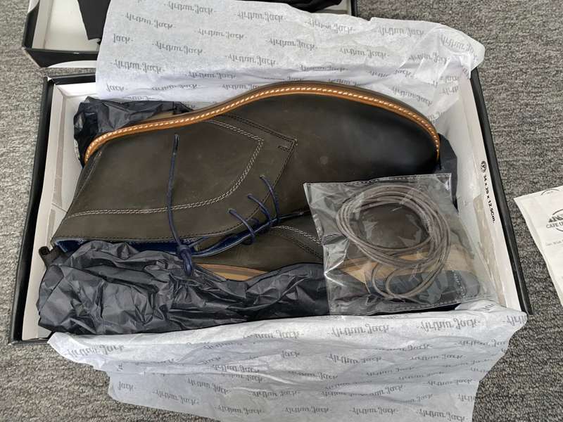 ARTHUR JACK SIZE 44 MERRICK LEATHER CHARCOAL BOOT