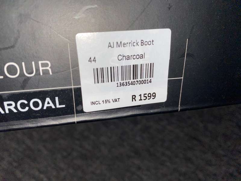 ARTHUR JACK SIZE 44 MERRICK LEATHER CHARCOAL BOOT