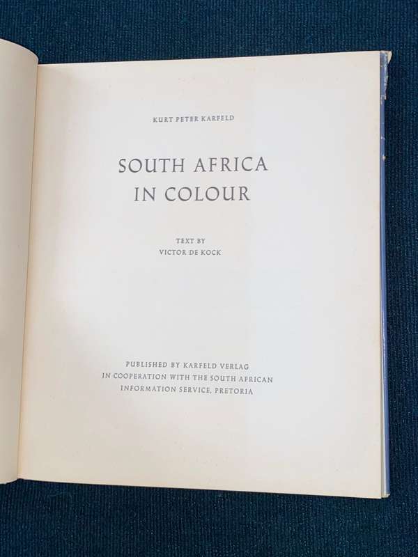 SOUTH AFRICA IN COLOUR BY KURT  PETER KARFELD 1959