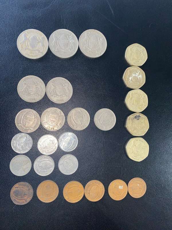 MIXED BOTSWANA COINS