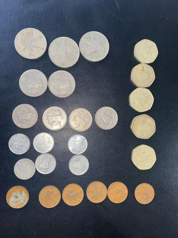 MIXED BOTSWANA COINS
