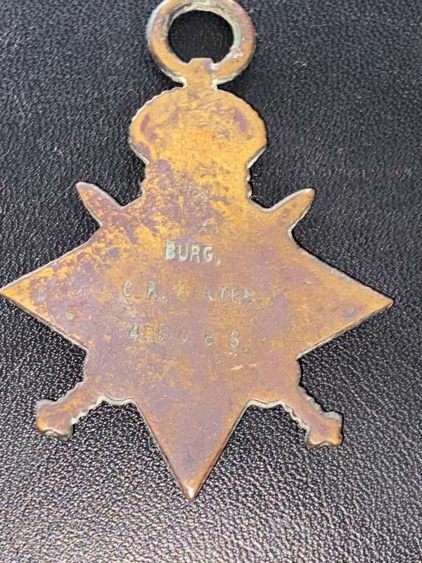 ANTIQUE WORLD WAR ONE 1914 - 1915 STAR MEDAL METAL DETECTING FIND