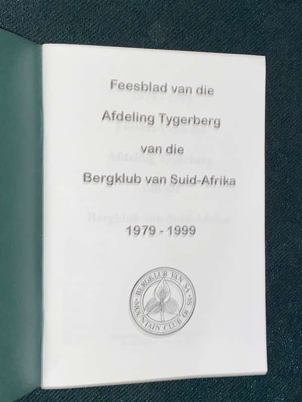 FEESBLAD VAN DIE AFDELING TYGERBERG VAN SUID-AFRIKA 1979-1999