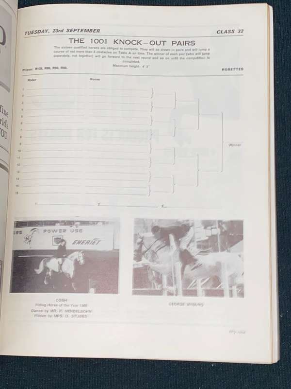ROTHMANS INDOOR HORSE SHOW MILNER PARK 18-27 SEPTEMBER 1969