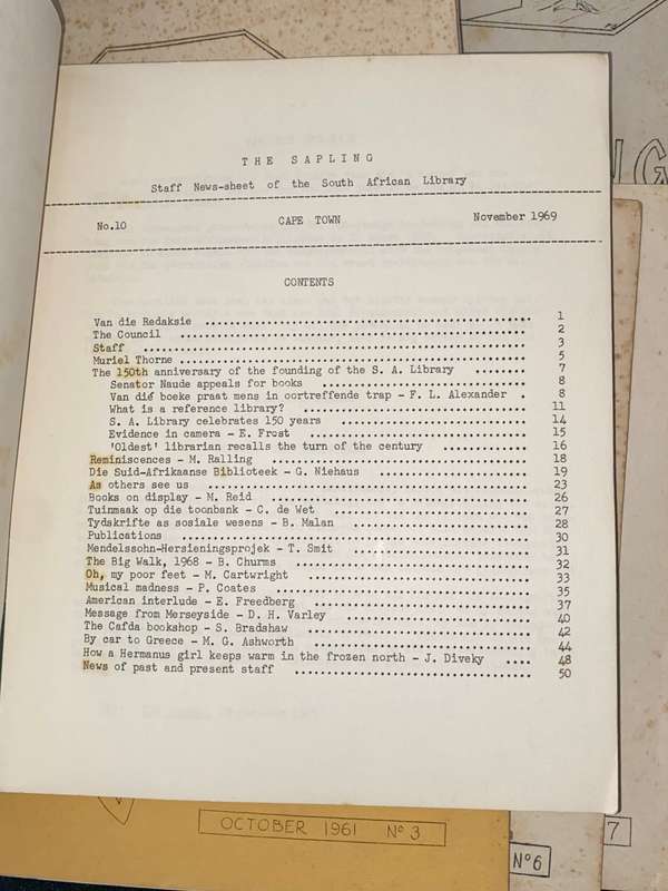 THE SAPLING X 7 VINTAGE ISSUES