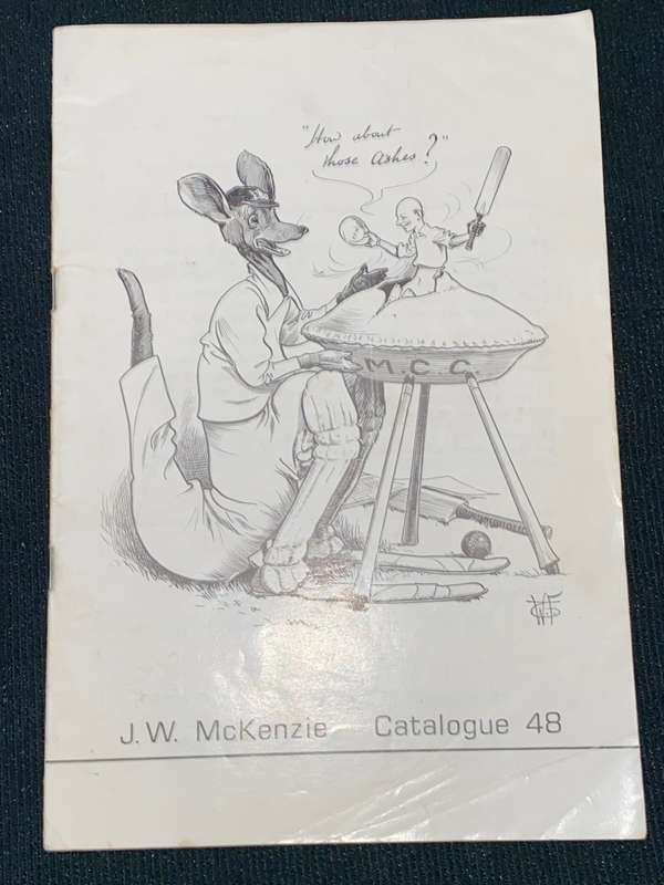 VINTAGE J.W. MCKENZIE CRICKET AUCTION CATALOGUES X 5