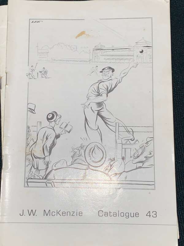 VINTAGE J.W. MCKENZIE CRICKET AUCTION CATALOGUES X 5
