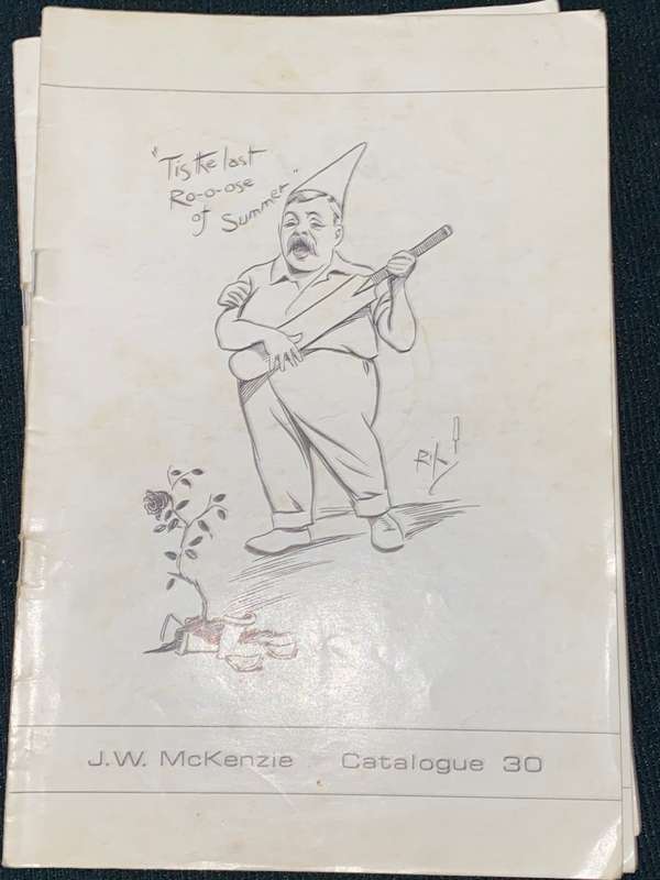 VINTAGE J.W. MCKENZIE CRICKET AUCTION CATALOGUES X 5
