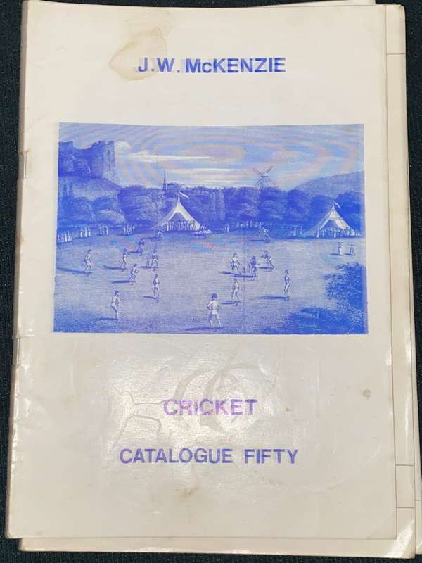 VINTAGE J.W. MCKENZIE CRICKET AUCTION CATALOGUES X 5